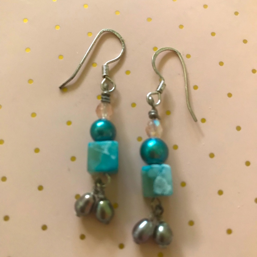Pretty handmade dangle earrings.
